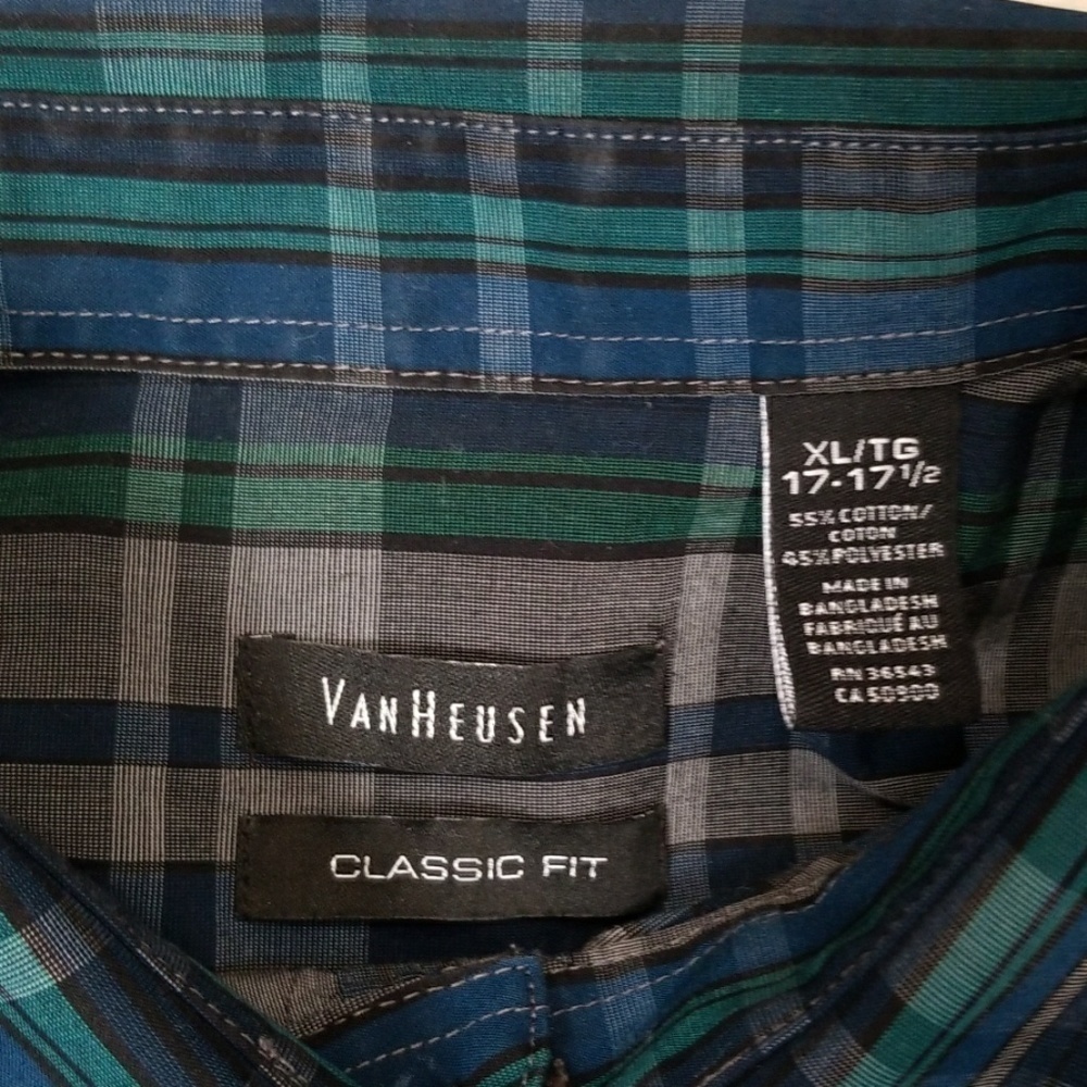 Van Heusen Mens Plaid Longsleeve - Picture 3 of 4